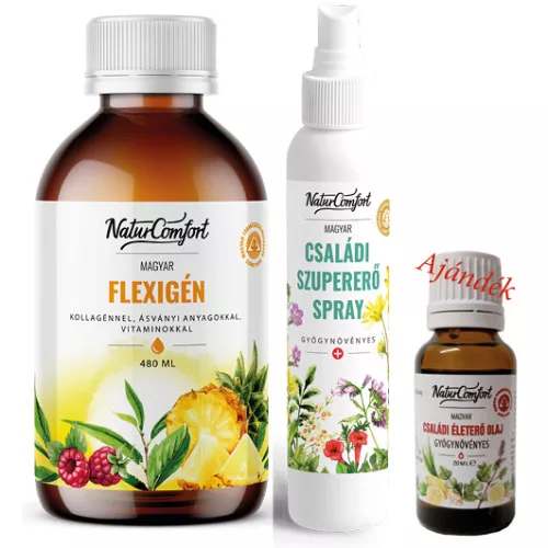 Flexigén + Szupererő spray + ajándék Életerő olaj csomag